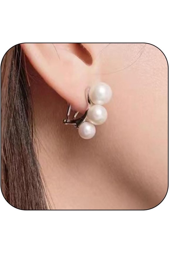 Pearl Clip On Earrings For Women Dainty Bridal Jewelry Dainty Gold Non Pierced Bridal Dress Jewelry Wedding Dresses for Bride[h9198]