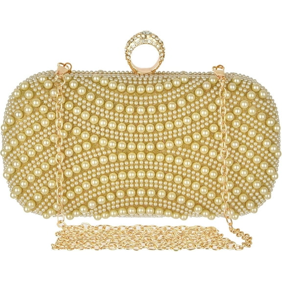 Pearl Clutch Purses for Women Party Wallet Handbag Evening Clutch Bag
