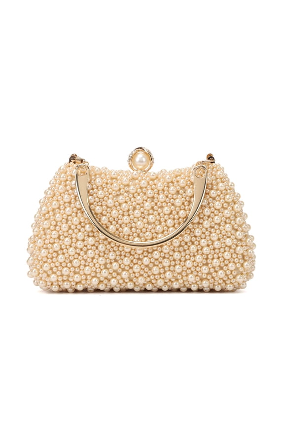Pearl Clutch Purses for Women Wedding Bride Pearl Evening Bag Party Clutch Wallet Tote Handbag