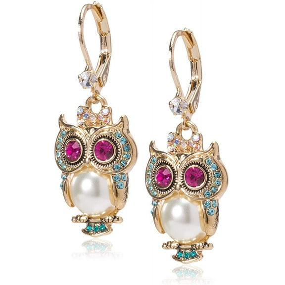 Pearl Critters Owl Drop Earrings