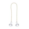 thumbnail image 1 of Pearl and Crystal Christmas Ornament with Faux Pearl Strand and Clear Faceted Drops, 1 Piece, 12 Inch, White and Clear, for Holiday Tree Branches, Christmas Tree Decorations, 1 of 3