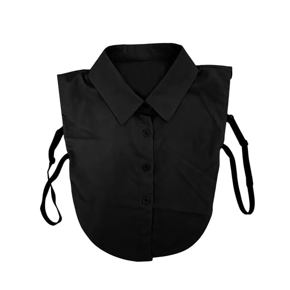 Pearl Decor Peter Pan False Collar, AURORADY Detachable Faux Dickey Collar, Elegant Half Blouse Layering Fake Collar Fashion Accessories for Women Girls Sweater Shirt Black One Size Detachable Collar
