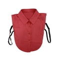 thumbnail image 1 of Pearl Decor Peter Pan False Collar, AURORADY Detachable Faux Dickey Collar, Elegant Half Blouse Layering Fake Collar Fashion Accessories for Women Girls Sweater Shirt Red One Size Detachable Collar, 1 of 2