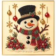 thumbnail image 1 of Pearl Diamond Art For Adults Christmas Snowman Design 7.87 X 7.87 Inch Framed ABS Canvas DIY Holiday Home Decor Ideal Gift For Beginner Craft Enthusiasts,C-Snowman, 1 of 6