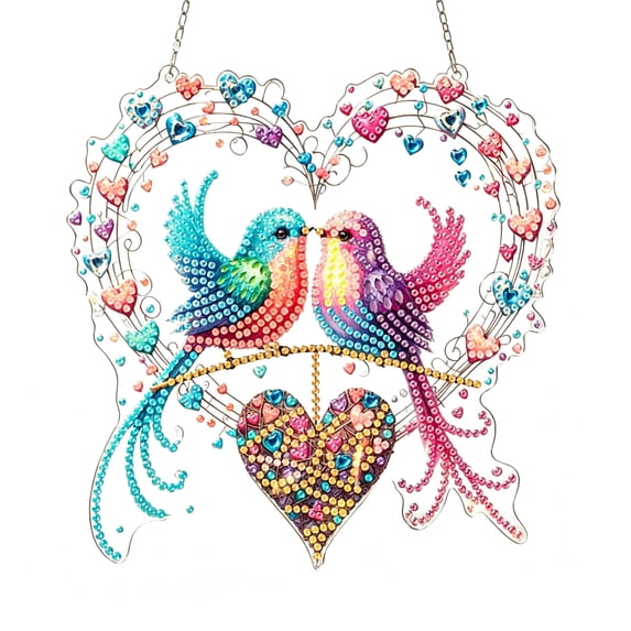 Pearl Diamond Art Kit, 5D Diamond Painting DIY Set, Bird Flower Cross Design Craft, Home Wall Decor Project for Adults