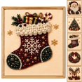 thumbnail image 1 of Pearl Diamond Art Kits For Adults Christmas Diamond Art Pearl Art 7.87 X 7.87 Inch Framed ABS Canvas Complete DIY Project Kit Festive Wall Decor Ideal Holiday Gift For Craft Lovers,A-Stock, 1 of 6