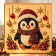 thumbnail image 1 of Pearl Diamond Art Kits For Adults Christmas Pearl Diamond Art ABS DIY Craft Kit 7.86 X 7.86 In Framed Canvas For Beginner Seasonal Party Activity Holiday Home Wall Table Decor Gift,B-Penguin, 1 of 6