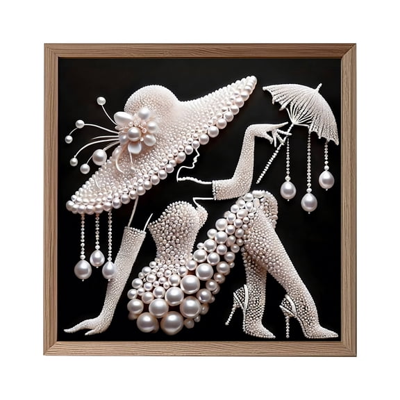 Pearl Diamond Painting, DIY Pearl Painting Kits, Pearl Painting Kits For Adults, Alien Diamond Art Set for Adults & Beginners Crystal Water Diamond Home Decor