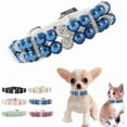 thumbnail image 1 of Pearl Dog Collar, Dog Collar Girl Puppy Collars Crystal Fancy Bling Pearl Cat Collar Rhinestone Luxury Beaded Necklace Diamond Pet Jewelry for XXS XS Small Medium Female Dogs 1Pack, 1 of 6