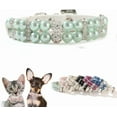 thumbnail image 1 of Pearl Dog Collars for Small Dogs, Bling Rhinestone Cat Necklace Cute Crystal Puppy Collars for Small Medium Female Dogs Girl Kitten, Diamond Pet Jewel for Wedding Birthday Party Gift 1Pack, 1 of 6