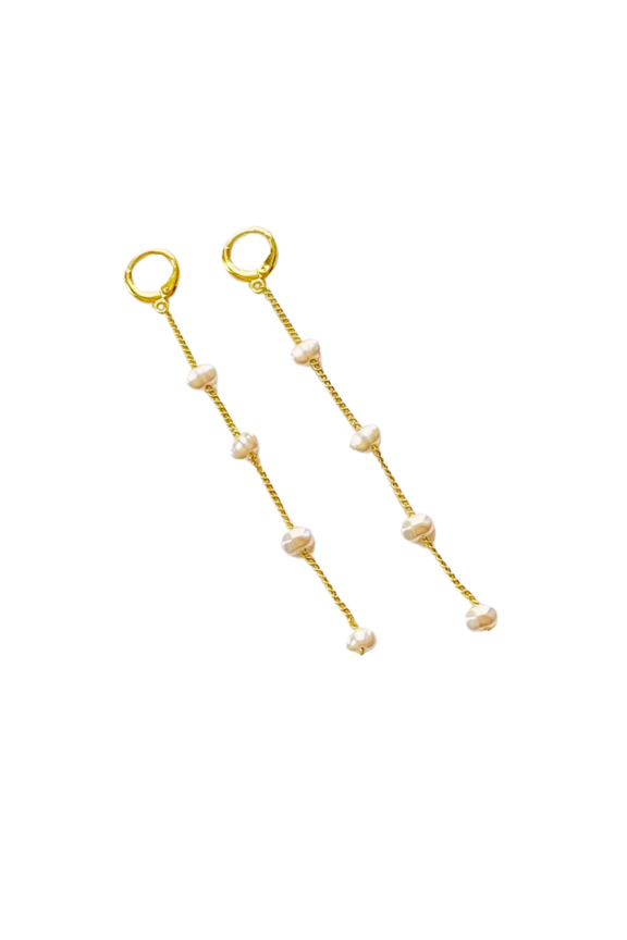 Pearl Drop Earrings gold