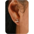thumbnail image 1 of Pearl Earrings-14K Gold Plated Dainty Pearl Drop Simple Wedding CZ Dangle Dangling Cute Stud Earrings for Brides Earrings for Women Gifts, 1 of 4