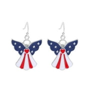 LLQkigsxse Pearl Earrings American Independence Day Earrings Flag Red Blue White Lightweight Fashion and Casual Gifts for Girls
