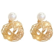 JRABBIT Pearl Earrings Dangle Creative Ball Earrings Cross Border European And American Fashion Earrings Earlines Trend Jewelry Owl Earrings