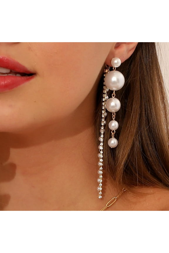 Pearl Earrings For Women Pearl Op Earrings Pearl Stud Earrings Pearl Clip On Earrings Prom Party Wedding Earrings For Brides Jewelry Gifts[Z1854]