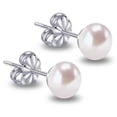 thumbnail image 1 of Pearl Earrings for Women, Hypoallergenic Titanium Pearl Stud Earrings for Sensitive Ear, Elegant Jewelry Gift  for Birthday Anniversary Wedding Daily Wear, 1 of 12