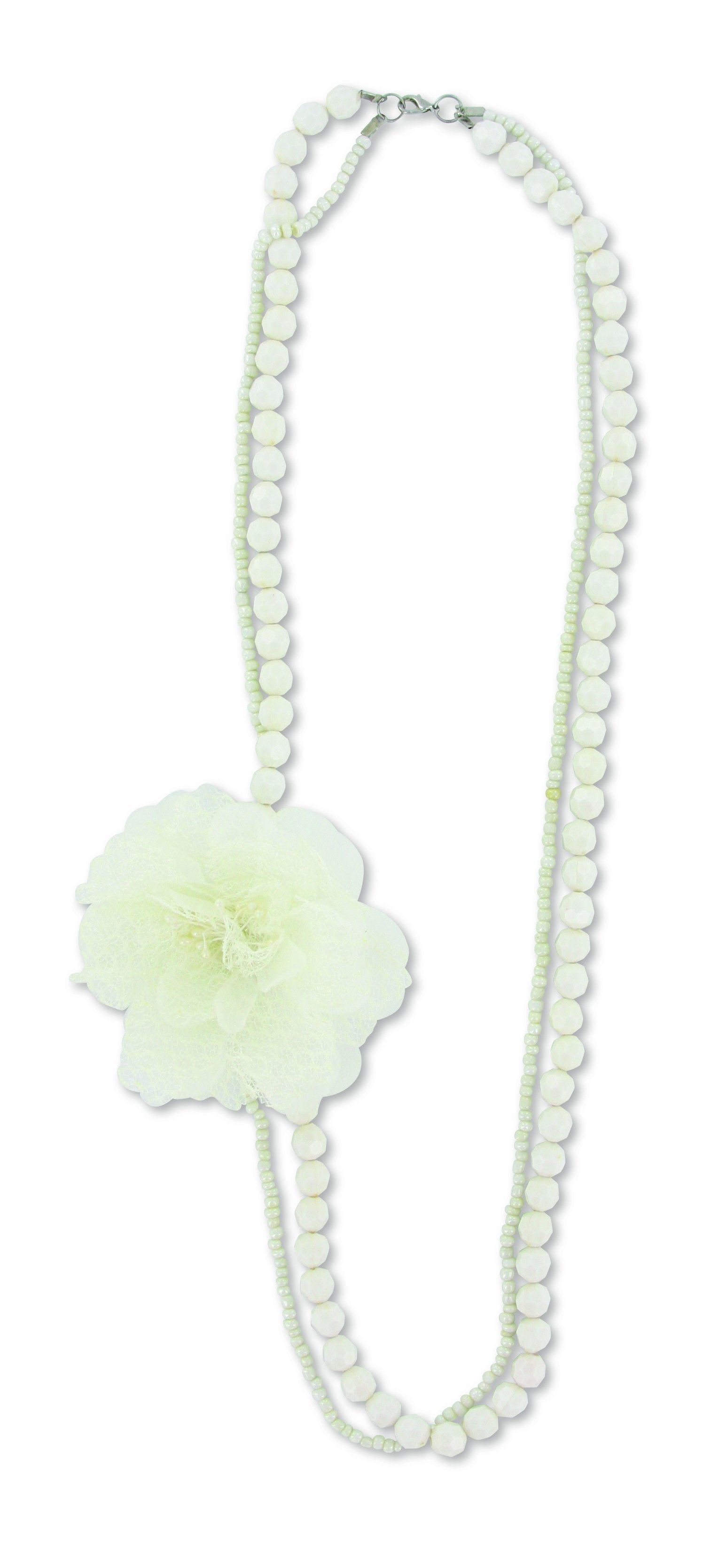 LDS BOOKS Pearl Elegance with Flower - Necklace