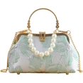 thumbnail image 1 of Pearl Evening Bag for Women Vintage Embroidered Floral Clutch Purse Evening Handbag Shoulder Crossbody Bags, 1 of 7
