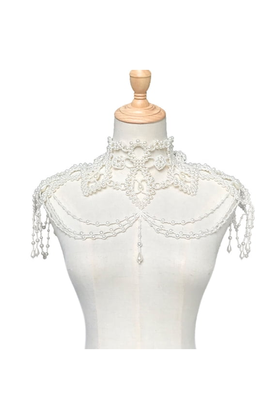 Pearl Fake Shirt Collar Vintage Necklace Back Clasp Closure Outfit Garnish Women Neck Decorations for All Seasons