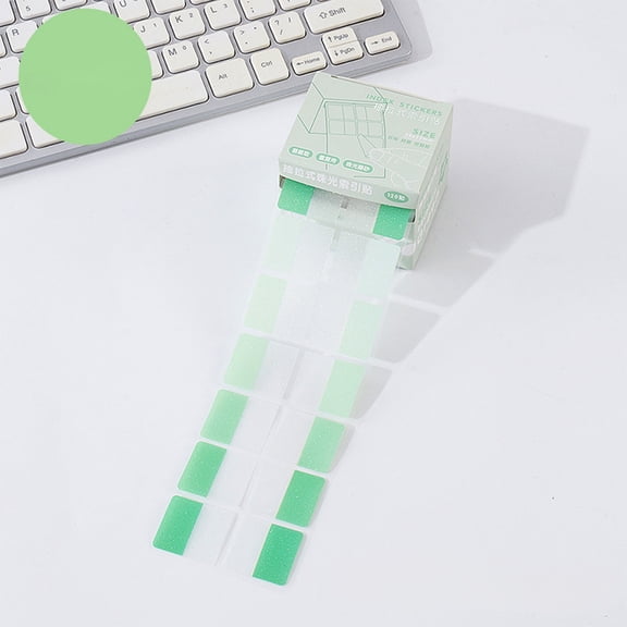 Pearl Finish Index Tabs 2.55x2.16in Pull Out Self Adhesive Writable Sticky Labels for Document Page Marking Classroom Office Organizer Teens(Green)