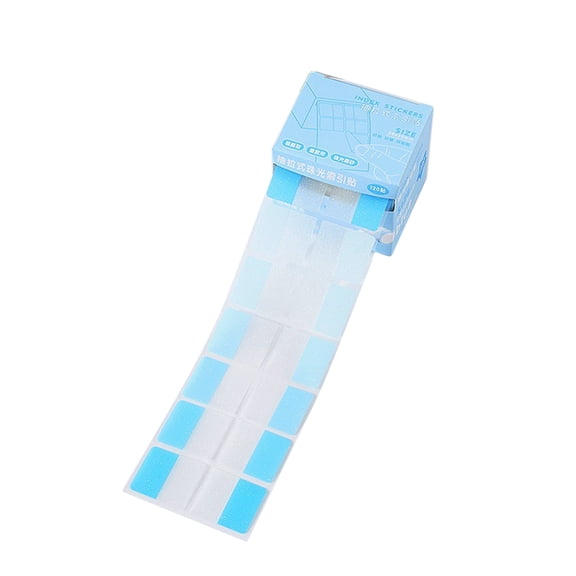 Pearl Finish Index Tabs Sticky Notes Set for Students & Office,120Pcs Glittering Colored Label Adhesive Page Label Writable PET， For Office, Study & Home - Smooth Writing Paper, Vibrant Colors (Blue)