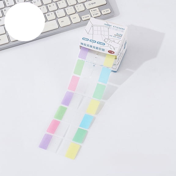 Pearl Finish Pull Out Index Tabs - Writable Adhesive Label Set for Organizing, Annotating & Decorating - Ideal for Office, School & Home Use