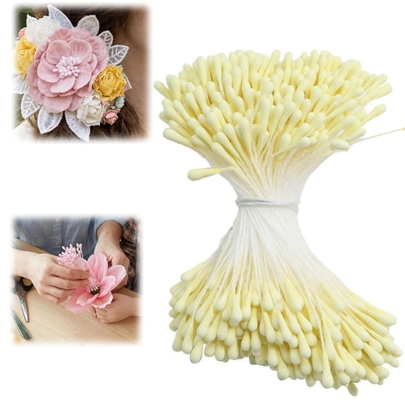Pearl Flower Stamens, Artificial Floral Pistils for Scrapbook Crafts Wedding Party Home Decoration DIY Accessories