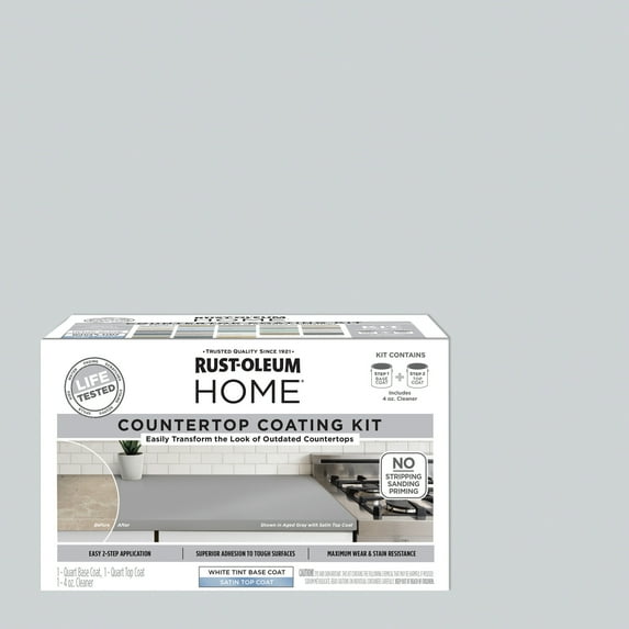 Pearl Gray, Rust-Oleum HOME Countertop Satin Coating Kit-38496213T, Quart