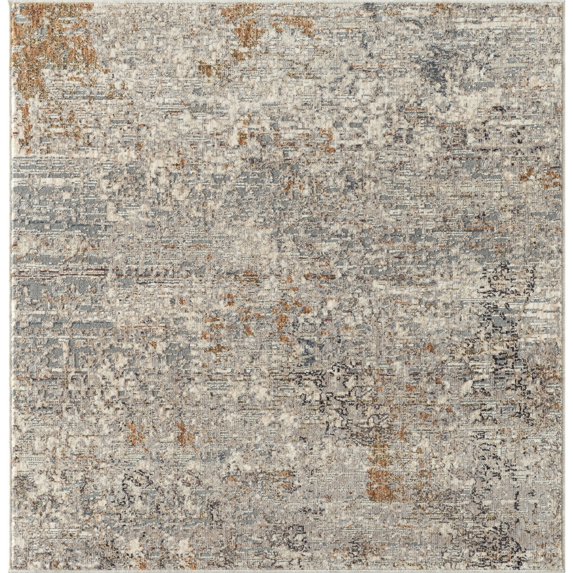 Pearl Grey Area Rug Square 4' x 4' 4' Square Square