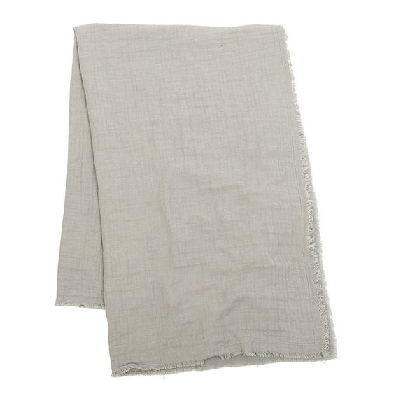 Pearl Grey Feather Gauze Woven 50" x 70" Throw Blanket