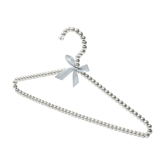 Pearl Hangers with Bow, Wedding Dress and Evening Gown Princess Fairy Style Clothes Hanger, 15.5x8.8 Inches