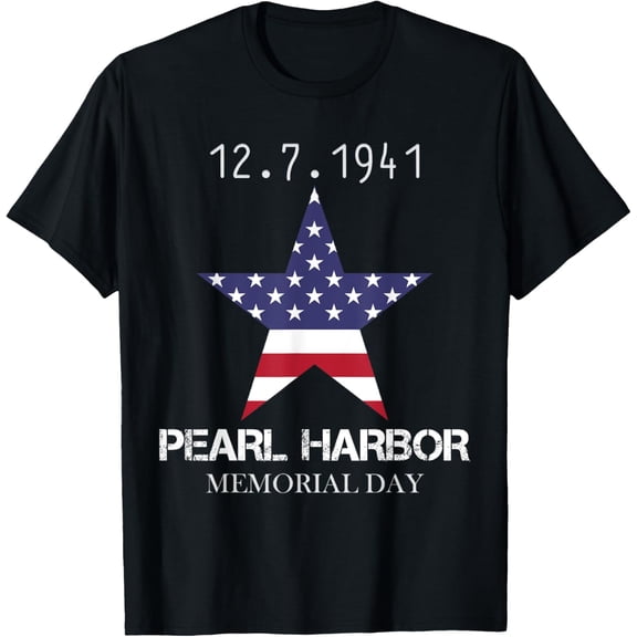 Pearl Harbor Memorial Day Vintage Tshirt T-ShirtMen and women, Black T-shirt, size: Extra large