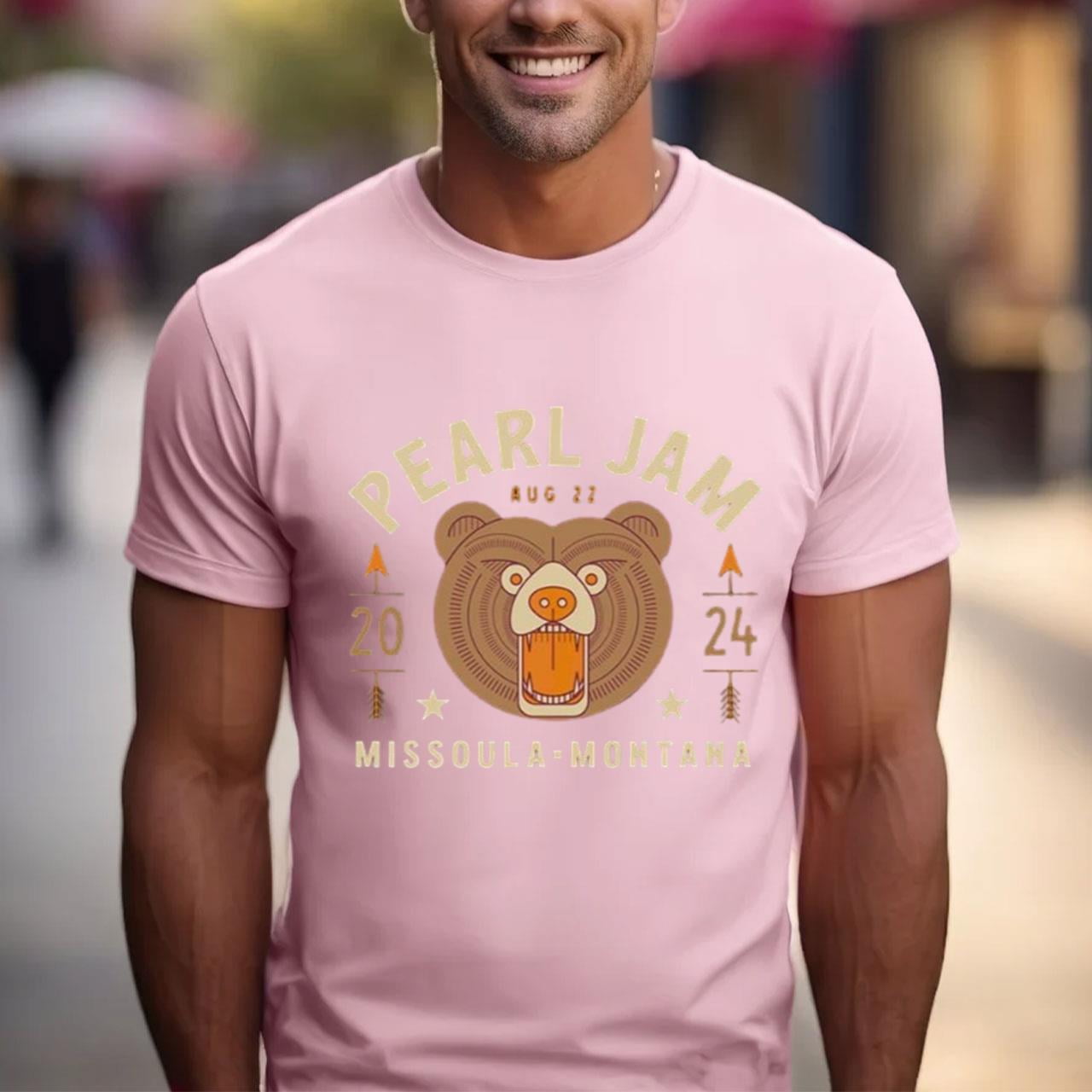 Pearl Jam 2024 Live Show Concert Merch Tee At Washington Grizzly