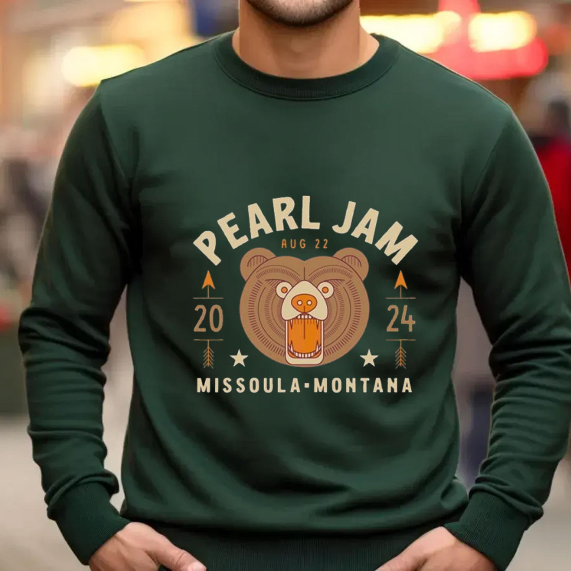 Pearl Jam 2024 Live Show Concert Merch Tee At Washington Grizzly