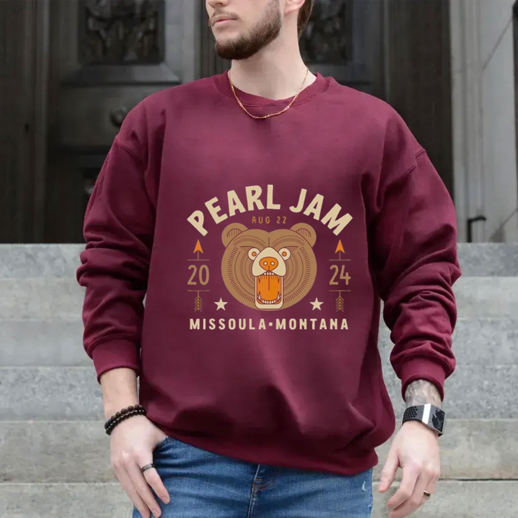Pearl Jam 2024 Live Show Concert Merch Tee At Washington Grizzly