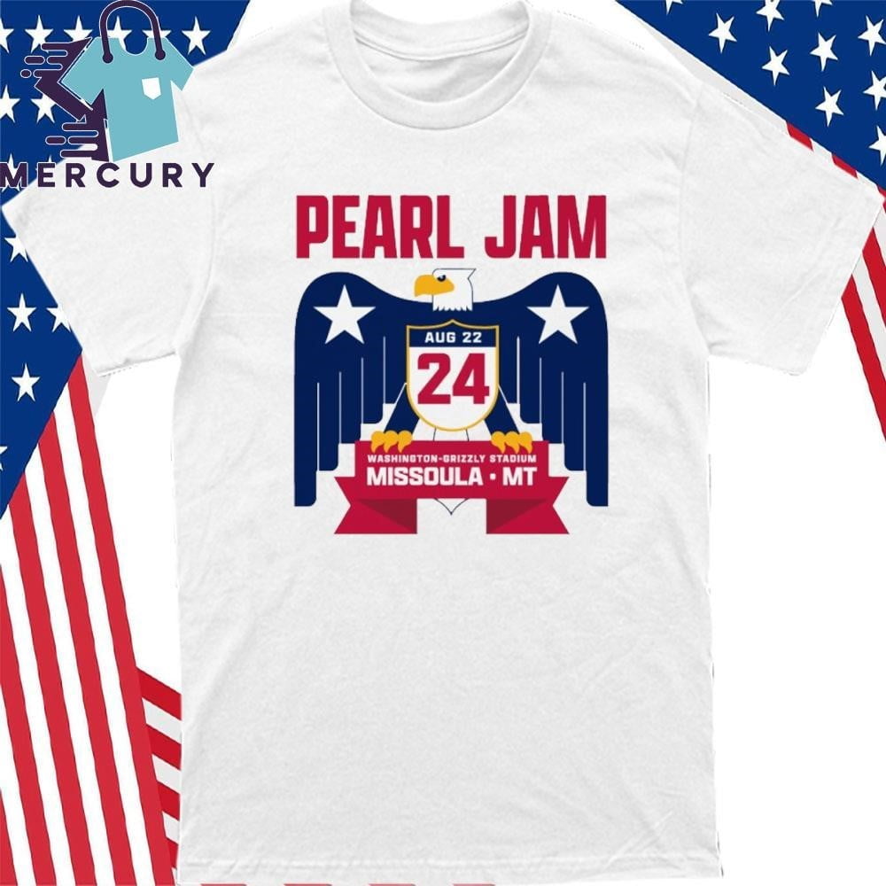 Pearl Jam August 22 2024 Washington Grizzly Stadium Missoula Shirt
