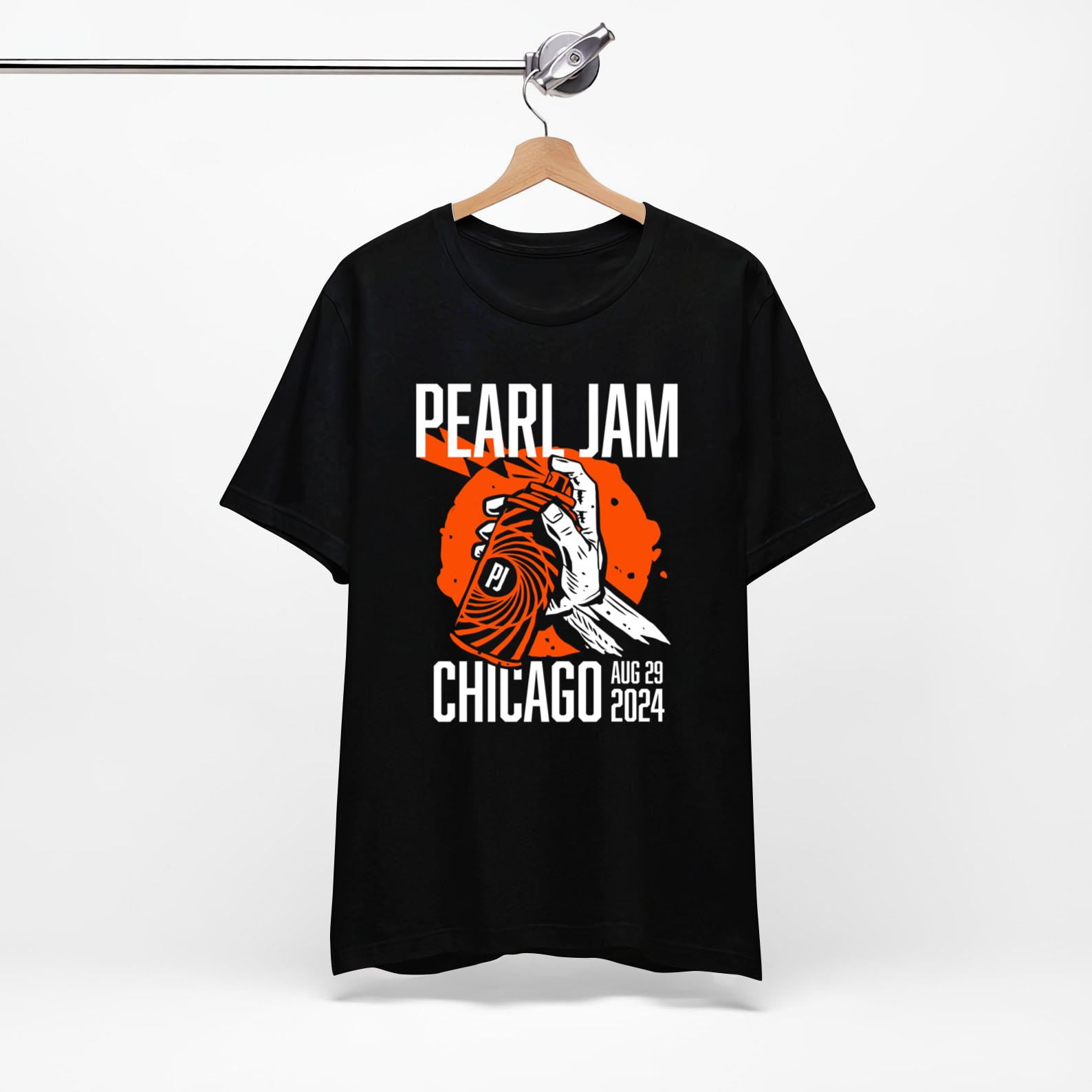 Pearl Jam Chicago August 29 2024 Tour Shirt Hot Sale New Instock