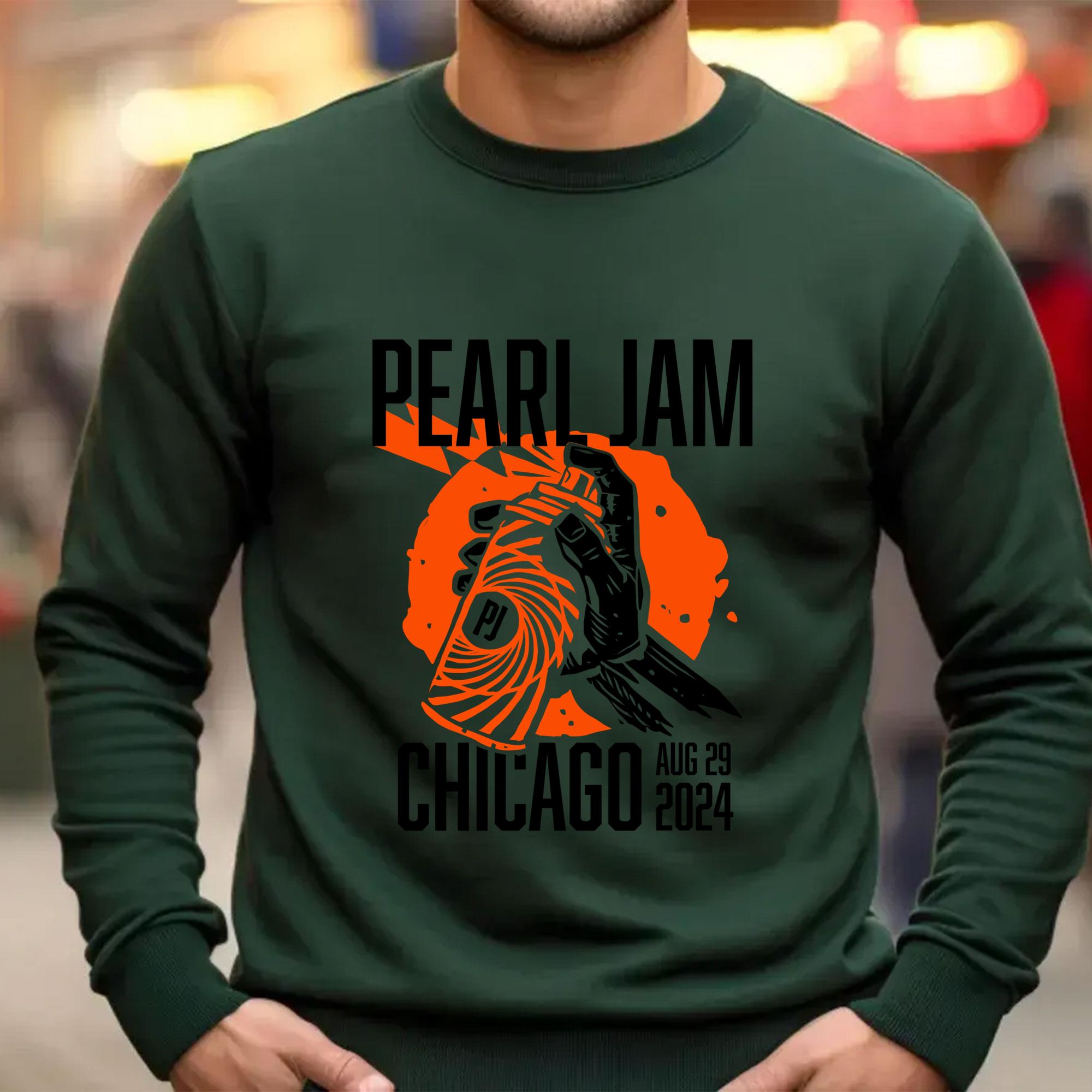 Pearl Jam Chicago August 29 2024 Tour Shirt