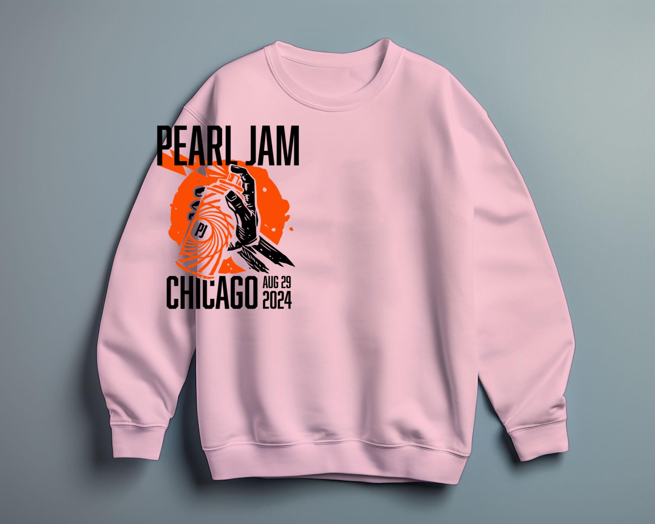 Pearl Jam Chicago August 29 2024 Tour Shirt