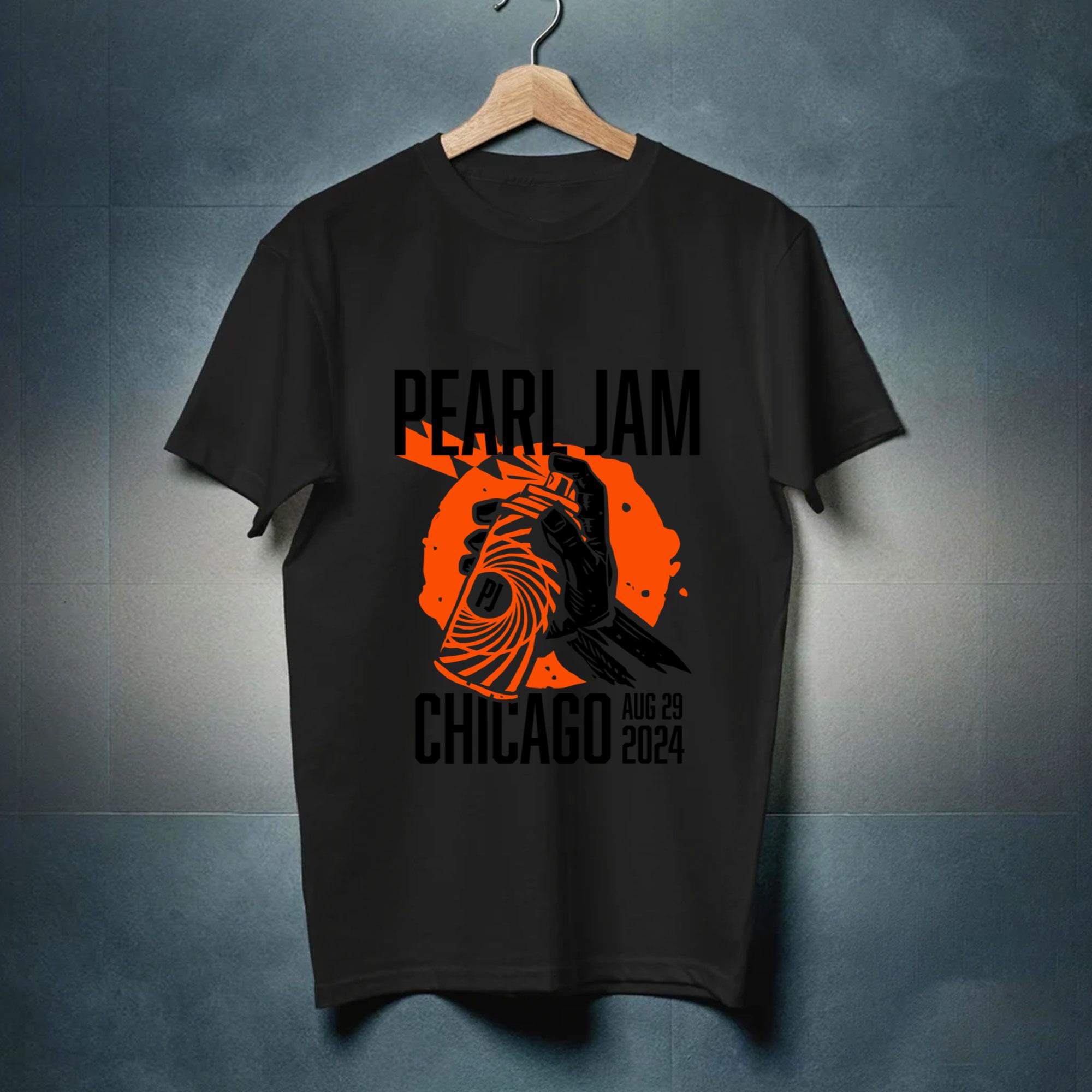 Pearl Jam Chicago August 29 2024 Tour Shirt