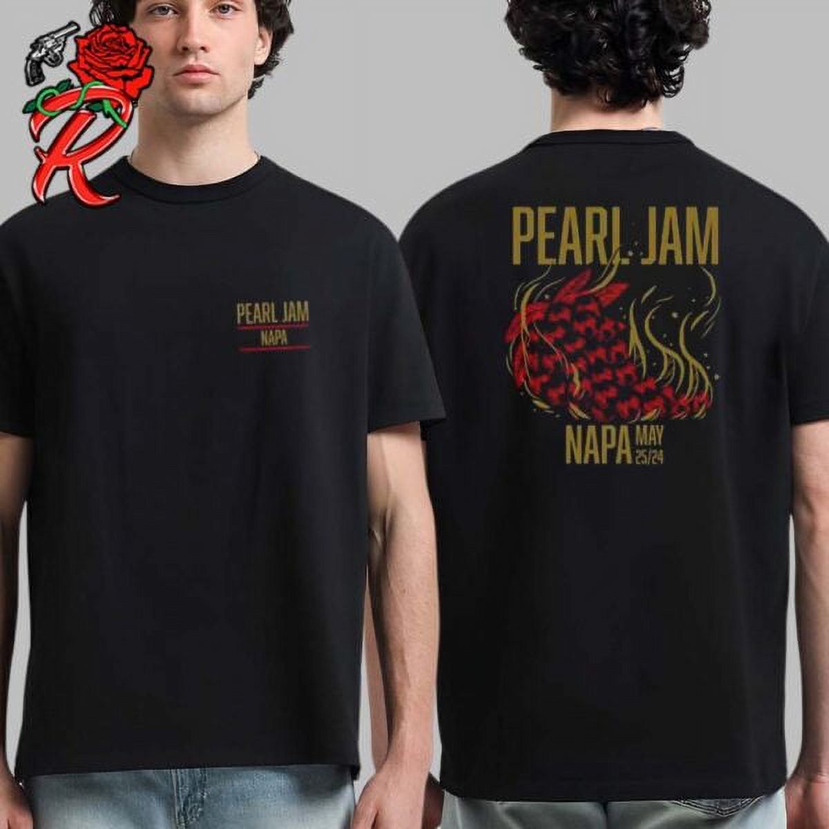 Pearl Jam Event Merch In Napa Valley CA Pour A Glass Of Wine At The Jam