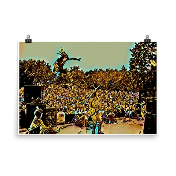 Pearl Jam In Concert Limited Edition Poster, Grunge Rock Wall Art Print