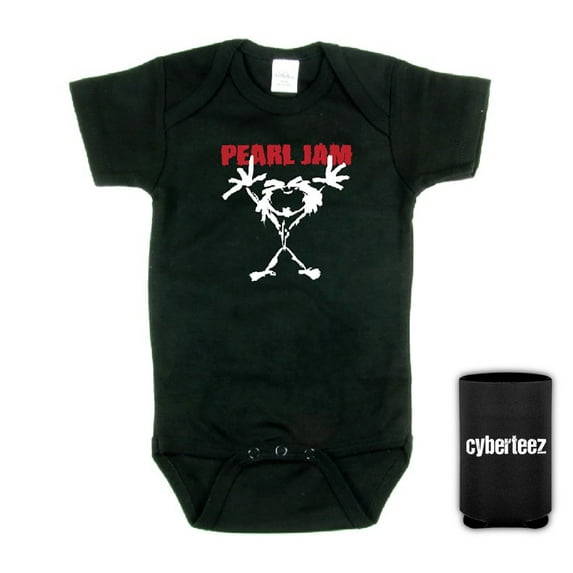 Pearl Jam Stick Man Logo Kids Infant Childrens Onesie + Coolie (Newborn)