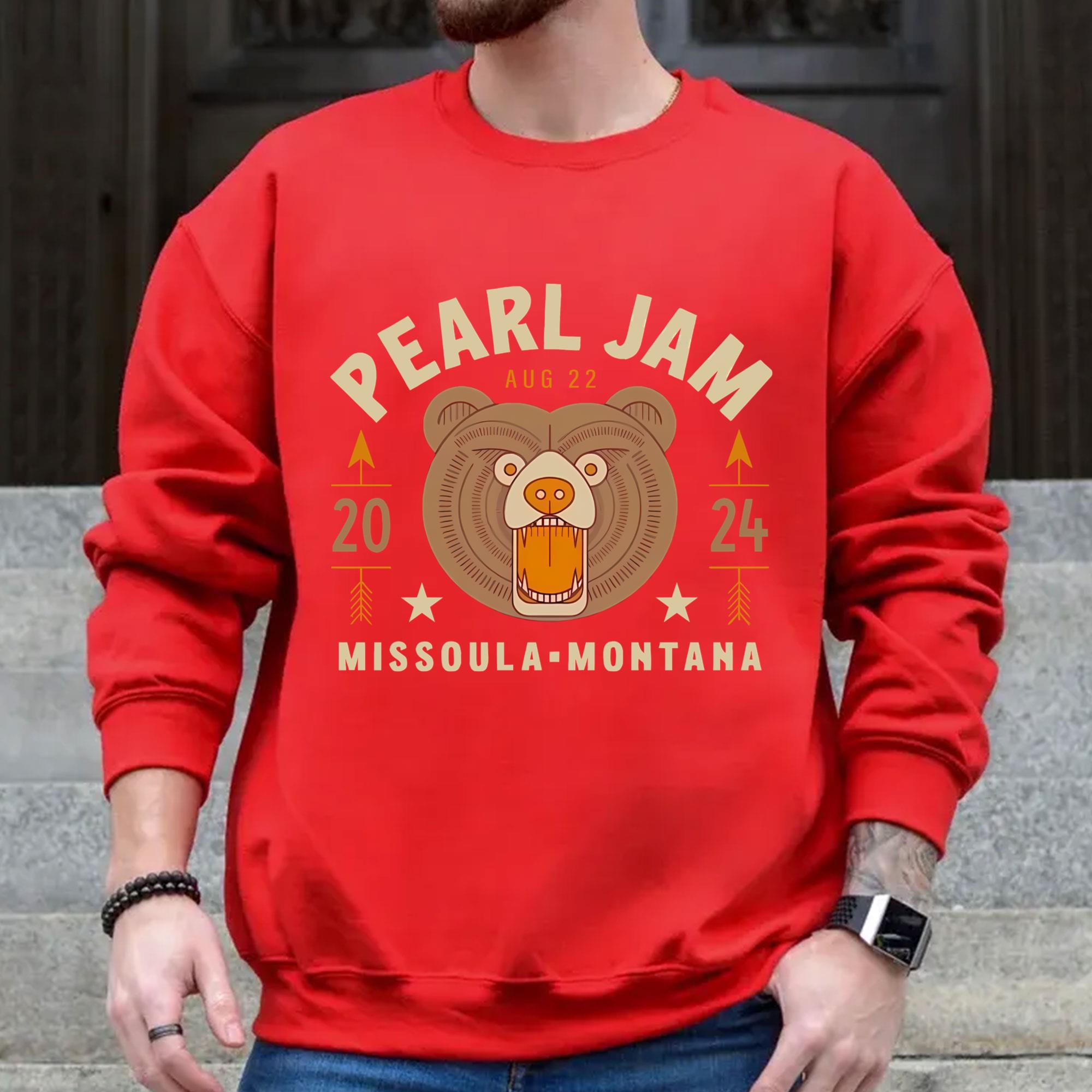 Pearl Jam Tour August 22 2024 Missoula Mt Usa Event Shirt