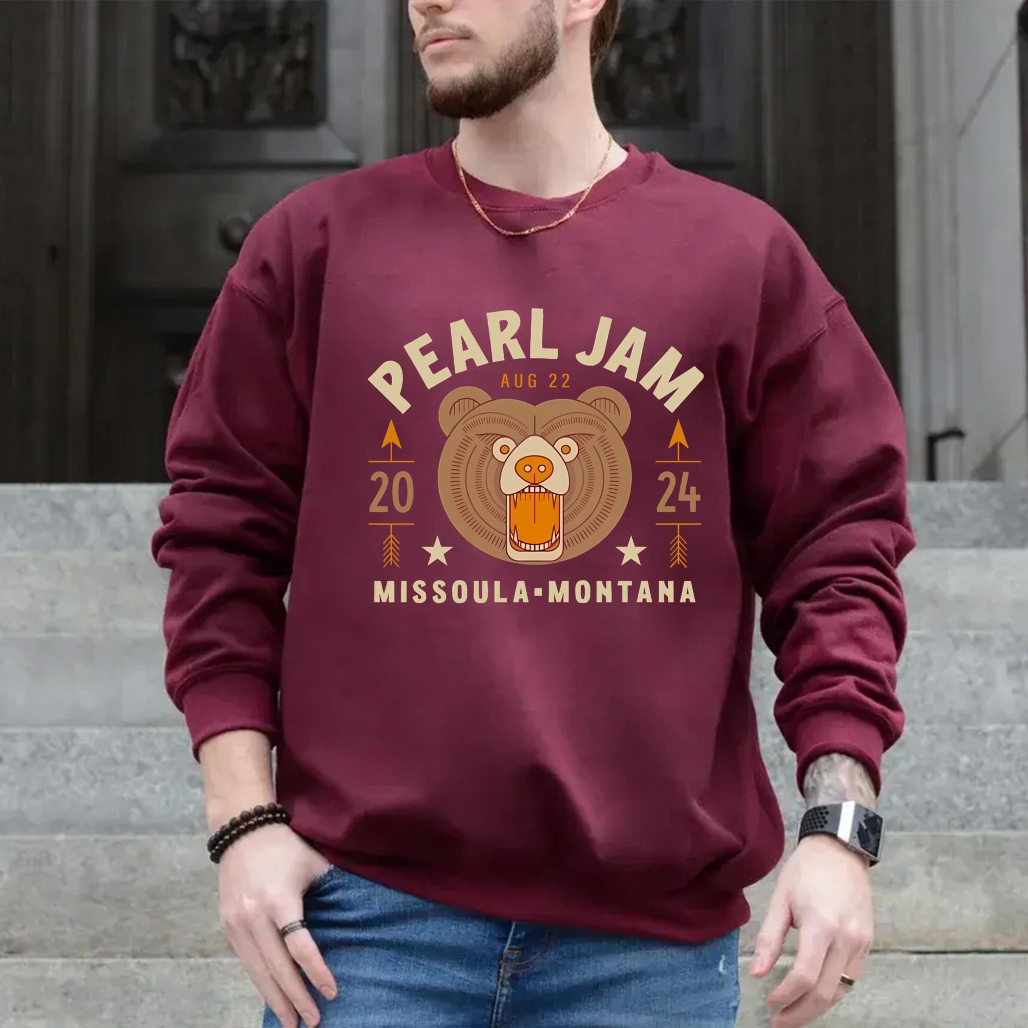 Pearl Jam Tour August 22 2024 Missoula Mt Usa Event Shirt