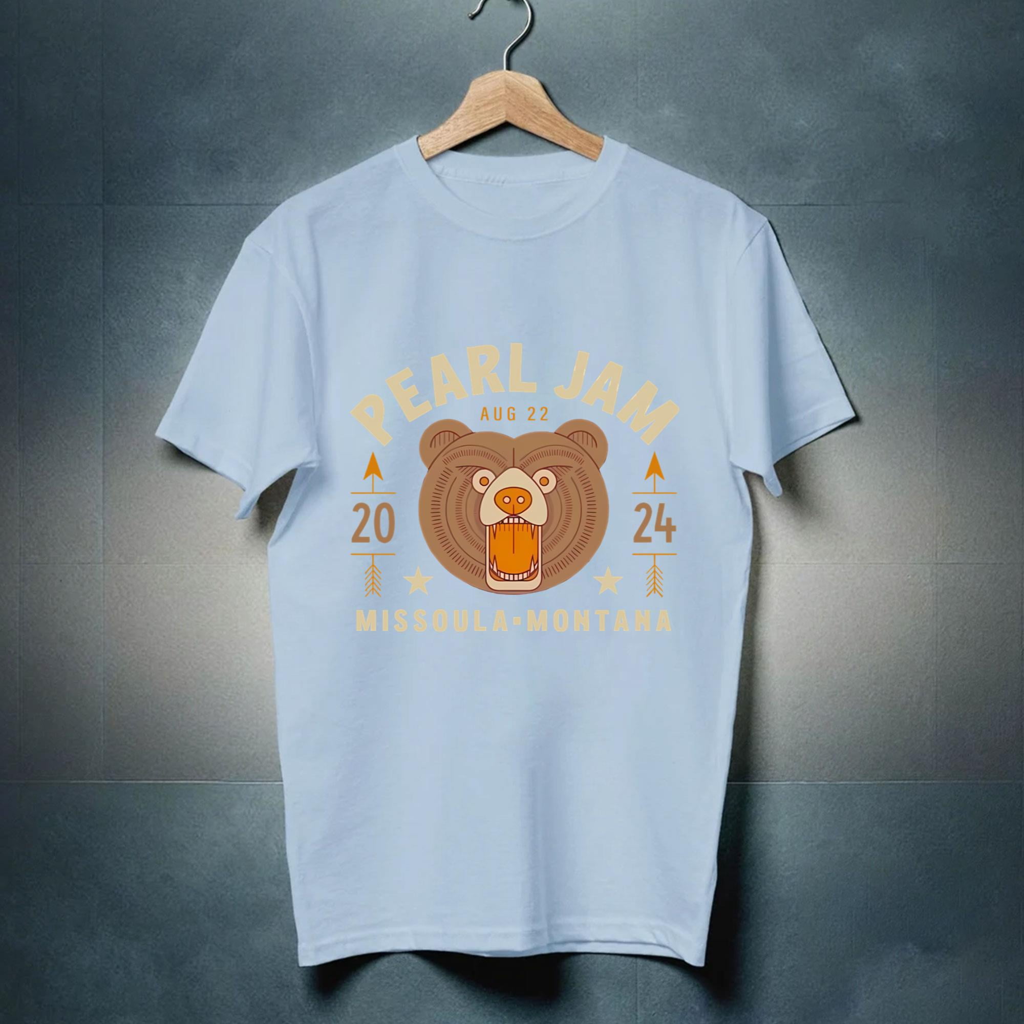 Pearl Jam Tour August 22 2024 Missoula Mt Usa Event Shirt