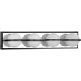 thumbnail image 1 of Pearl LED Collection Four-Light Matte Black Opal Glass LED Modern Style Bath Vanity Light, 1 of 2