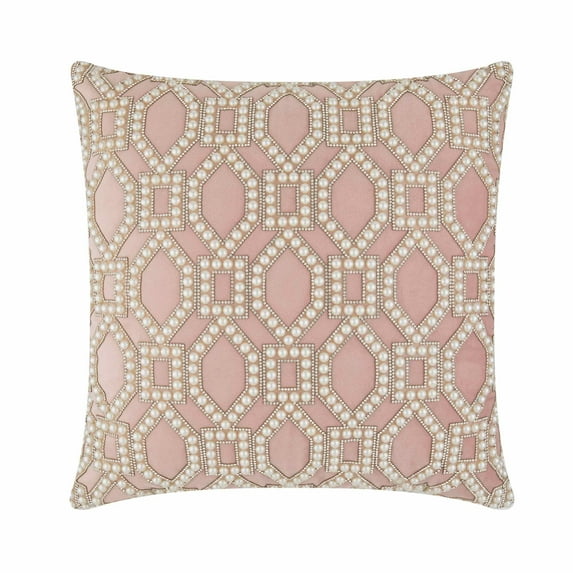 Pearl Lattice Pillow - 16x16 - Blush