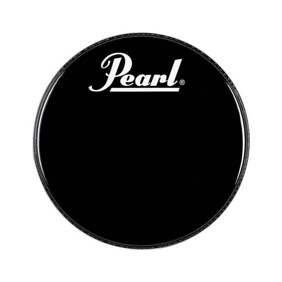 Pearl Logo Front Bass Drum Head Black 20 in.