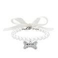 thumbnail image 1 of Pearl Love Pet Collar,Imitation Pearl Cute Dog Necklace Pet Collar Accessories Jewelry Neck Chain For Small Dogs Large Dog Cats(S,White), 1 of 2
